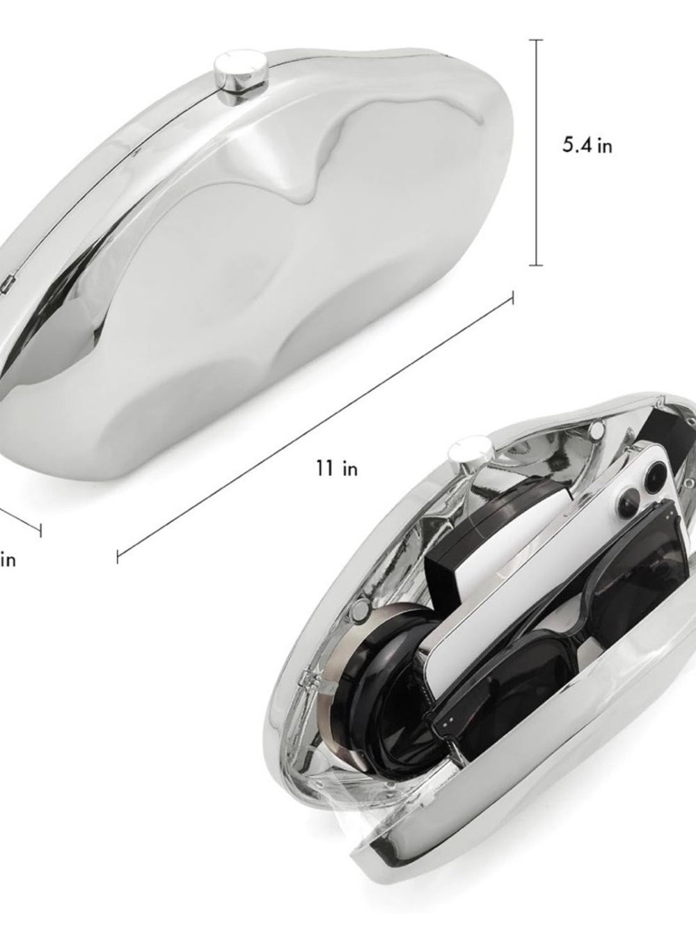 Modern Silver Clutch - Picture 5 of 7